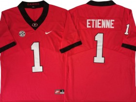 NCAA Georgia Bulldogs #1 Trevor Etienne Red College Football Jersey