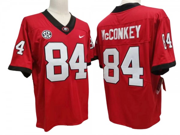 Georgia Bulldogs #84 Ladd McConkey Red Vapor F.U.S.E. Limited Jersey