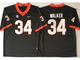 NCAA Georgia Bulldogs #34 Herschel Walker Black College Football Jersey