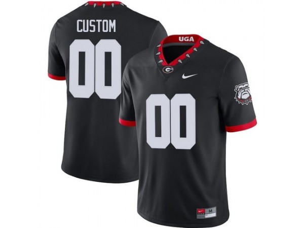 Custom NCAA Georgia Bulldogs Black Untouchable Jersey