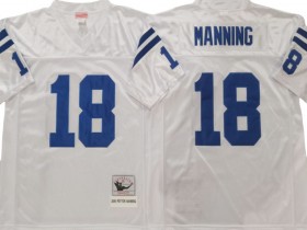 M&N Indianapolis Colts #18 Peyton Manning White Legacy Jersey	