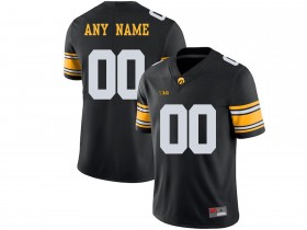 Custom NCAA Iowa Hawkeyes Black College Football Jersey