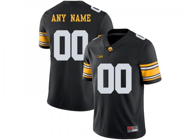 Custom NCAA Iowa Hawkeyes Black College Football Jersey