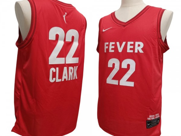 Indiana Fever #22 Caitlin Clark Red WNBA Game Jersey