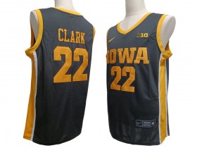 NCAA Iowa Hawkeyes #22 Caitlin Clark Gray Basketball Jersey