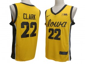 NCAA Iowa Hawkeyes #22 Caitlin Clark Yellow Basketball Jersey