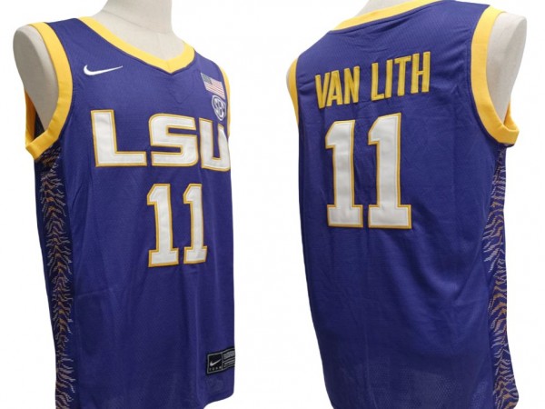 LSU Tigers #11 Hailey Van Lith Purple Basketball Jersey