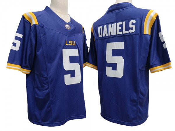 NCAA LSU Tigers #5 Jayden Daniels Purple Vapor F.U.S.E. Limited Jersey