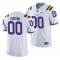 Custom LSU Tigers White Football Jersey