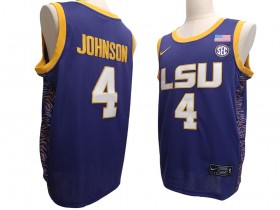 LSU Tigers #4 Flau'jae Johnson Purple Basketball Jersey