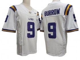 NCAA LSU Tigers #9 Joe Burrow White Vapor F.U.S.E. Limited Jersey