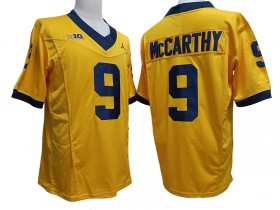 NCAA Michigan Wolverines #9 J.J. McCarthy Yellow Vapor F.U.S.E. Limited Jersey