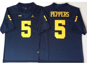 NCAA Michigan Wolverines #5 Jabrill Peppers Navy College Football Jersey