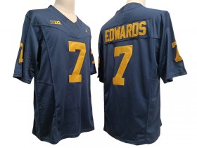 NCAA Michigan Wolverines #7 Donovan Edwards Navy Vapor F.U.S.E. Limited Jersey