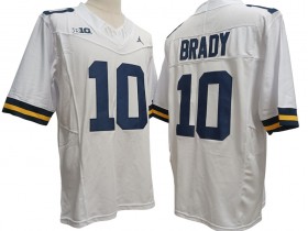 NCAA Michigan Wolverines #10 Tom Brady White Vapor F.U.S.E. Limited Jersey