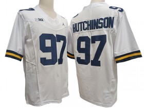 NCAA Michigan Wolverines #97 Aidan Hutchinson White Vapor F.U.S.E. Limited Jersey