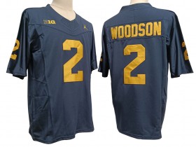 NCAA Michigan Wolverines #2 Charles Woodson Navy Vapor F.U.S.E. Limited Jersey