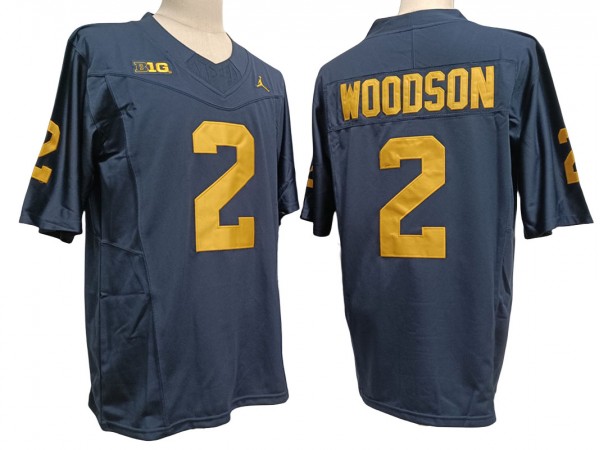 NCAA Michigan Wolverines #2 Charles Woodson Navy Vapor F.U.S.E. Limited Jersey