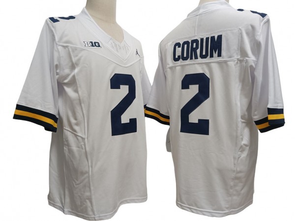 NCAA Michigan Wolverines #2 Blake Corum White Vapor F.U.S.E. Limited Jersey