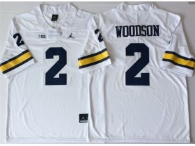 NCAA Michigan Wolverines #2 Charles Woodson White College Football Jersey