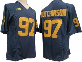 NCAA Michigan Wolverines #97 Aidan Hutchinson Navy Vapor F.U.S.E. Limited Jersey