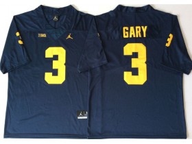 NCAA Michigan Wolverines #3 Rashan Gary Navy College Football Jersey