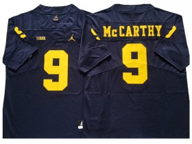 NCAA Michigan Wolverines #9 J.J. McCarthy Navy College Football Jersey-Custom