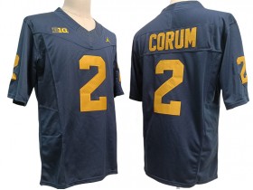 NCAA Michigan Wolverines #2 Blake Corum Navy Vapor F.U.S.E. Limited Jersey