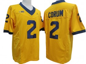 NCAA Michigan Wolverines #2 Blake Corum Yellow Vapor F.U.S.E. Limited Jersey
