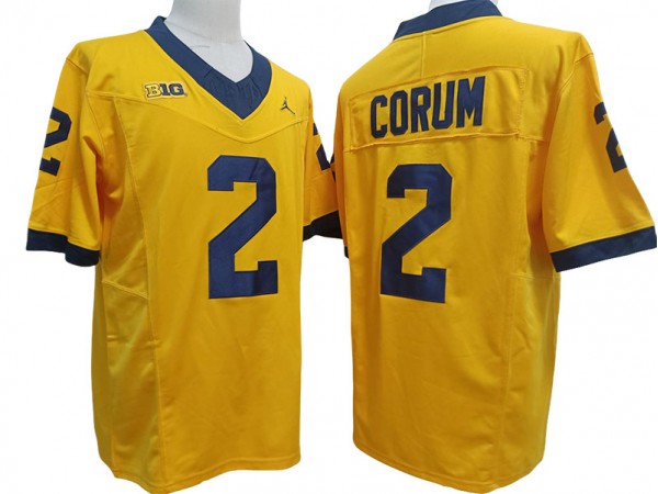 NCAA Michigan Wolverines #2 Blake Corum Yellow Vapor F.U.S.E. Limited Jersey