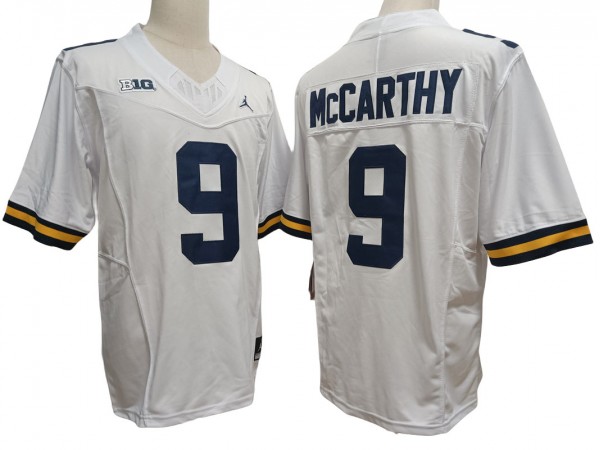 NCAA Michigan Wolverines #9 J.J. McCarthy White Vapor F.U.S.E. Limited Jersey