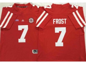 NCAA Nebraska Cornhuskers #7 Scott Frost Red College Football Jersey
