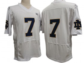 NCAA Notre Dame Fighting Irish #7 White Jersey