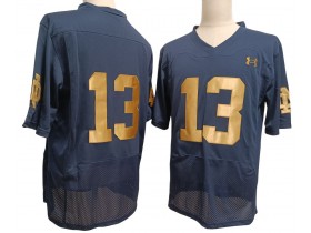 NCAA Notre Dame Fighting Irish #13 Riley Leonard Navy Vapor F.U.S.E. Limited Jersey