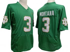 NCAA Notre Dame Fighting Irish #3 Joe Montana Green Vapor F.U.S.E. Limited Jersey