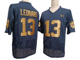 NCAA Notre Dame Fighting Irish #13 Riley Leonard Navy Vapor F.U.S.E. Limited Player Name Jersey