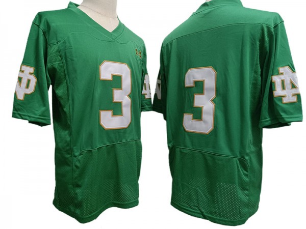 NCAA Notre Dame Fighting Irish #3 Green Vapor F.U.S.E. Limited Jersey