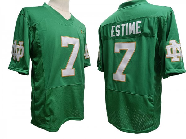 NCAA Notre Dame Fighting Irish #7 Audric Estime Green Vapor F.U.S.E. Limited Jersey