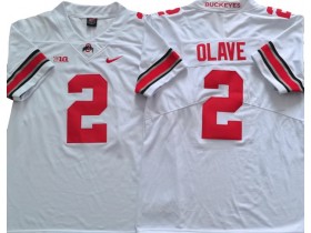 Ohio State Buckeyes #2 White Football Jersey - Chris Olave