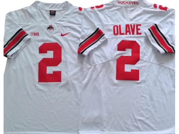 Ohio State Buckeyes #2 White Football Jersey - Chris Olave