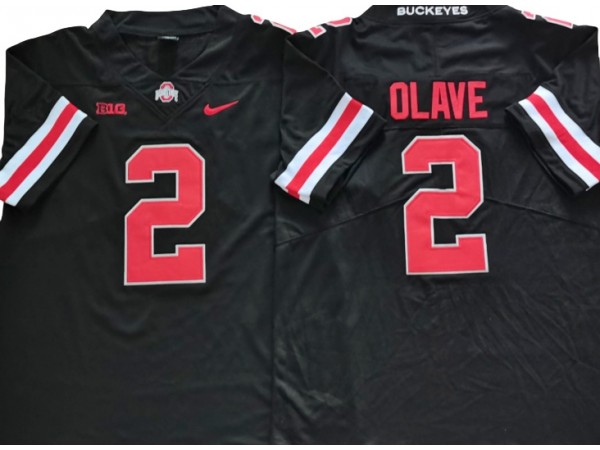 Ohio State Buckeyes #2 Black Football Jersey - Chris Olave 