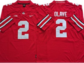 Ohio State Buckeyes #2 Red Football Jersey - Chris Olave