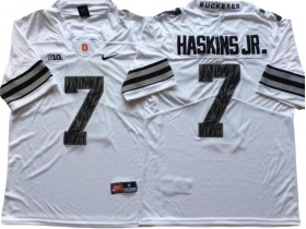 Ohio State Buckeyes #7 Dwayne Haskins Jr. White Shadow Football Jersey