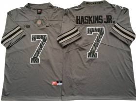 Ohio State Buckeyes #7 Dwayne Haskins Jr. Gray Shadow Jersey - Custom