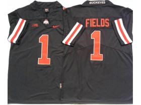 Ohio State Buckeyes #1 Justin Fields Black Football Jersey