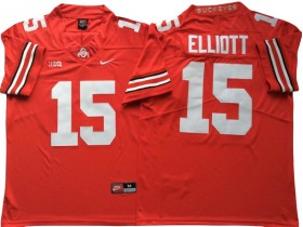 Ohio State Buckeyes #15 Ezekiel Elliott Red Football Jersey