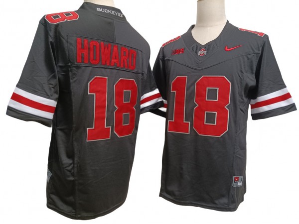 Ohio State Buckeyes #18 Black Vapor F.U.S.E. Limited Jersey - Will Howard