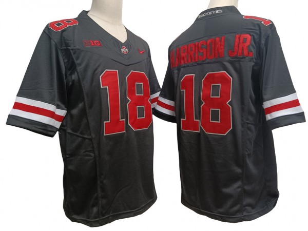 Ohio State Buckeyes #18 Marvin Harrison Jr. Black Vapor F.U.S.E. Limited Jersey