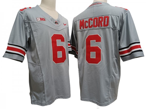 Ohio State Buckeyes #6 Gray Vapor F.U.S.E. Limited Jersey - Kyle McCord 