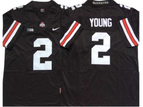 Ohio State Buckeyes #2 Chase Young Black/White Football Jersey